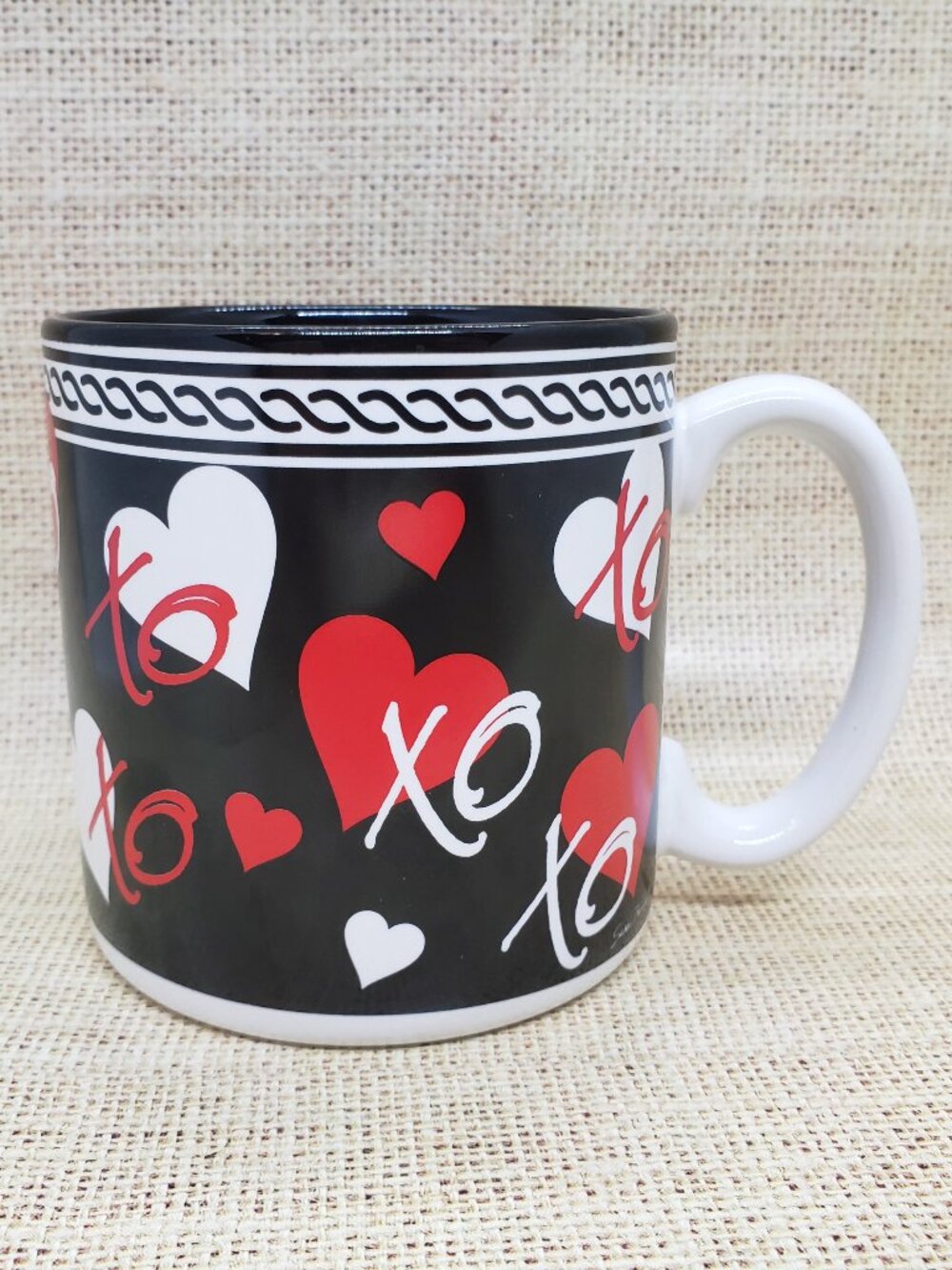 Vintage Kisses Hugs Hearts 80s Coffee Mug XO Susan Burger Valentines Day Love